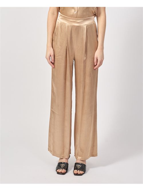 Pantalon femme Yes Zee avec plis et taille élastiquée YES ZEE | P367-EN000340